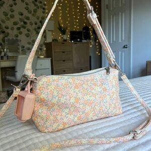 Wild Fable Floral Orange & Pink Handbag Purse Crossbody/Shoulder